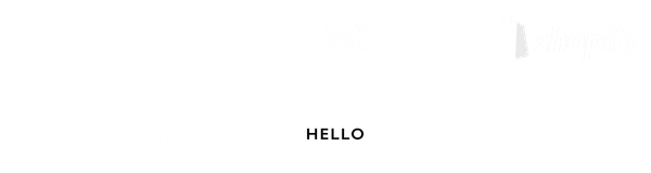 WordPress, Wix, Shopify, Webflow, Hello Web, HTML/JS